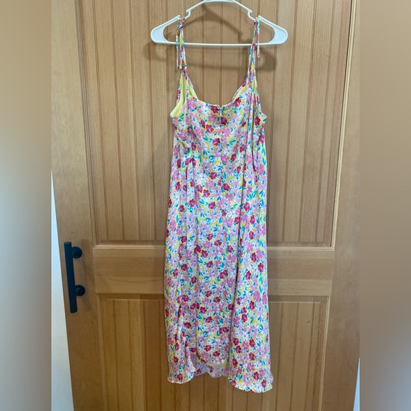 BCBG Yellow and Pink Floral Dress - Picture 4 of 5